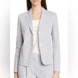 BOSS Hugo Boss Jolanda Seersucker Check Jacket Blazer 14